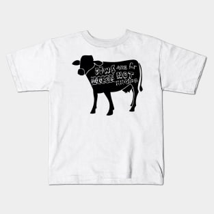 Cows Are For Mooing Not BBQing Kids T-Shirt